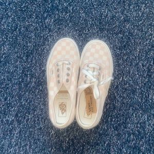 PINK CHECKERED VANS WITH TAGS!!!!